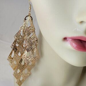 Gold Chandelier Light Earrings